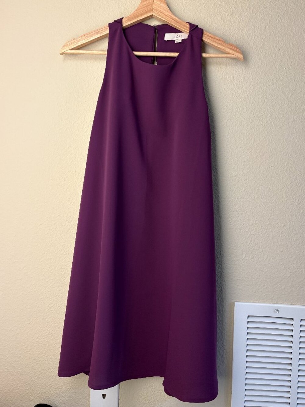Loft Sleeveless Shift Dress in Purple